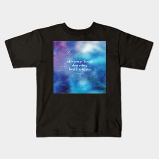 When you go through deep waters, I will be with you. Isaiah 43:2 Kids T-Shirt